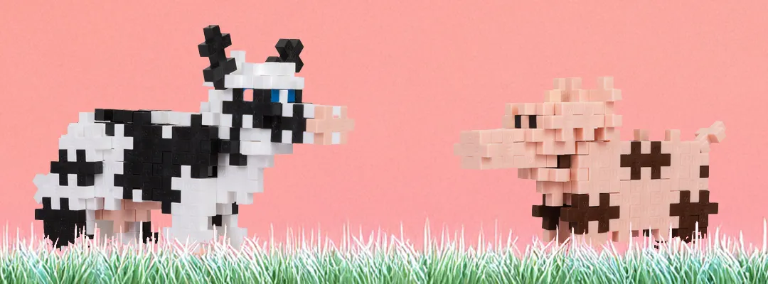 La ferme en folie : amusez-vous à recréer les animaux de la campagne avec Plus-Plus